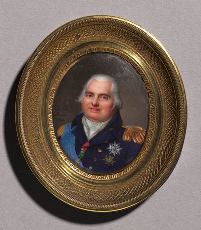 Porträt von Ludwig XVIII., 1822 von Jean Baptiste Jacques Augustin