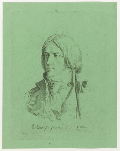 Porträt eines unbekannten jungen Mannes von Jean Baptiste Joseph Wicar
