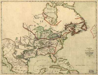 Franquelins Karte von Louisiana von Jean Baptiste Louis Franquelin