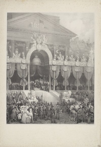 Krönung von Leopold I. als König der Belgier, 1831 von Jean Baptiste Madou