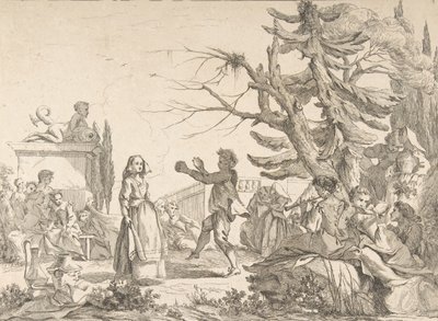 Improvisierter Tanz Le Bal improvisé, 1742 von Jean Baptiste Marie Pierre