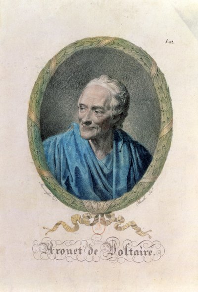 Francois Marie Arouet de Voltaire (1694-1778), graviert von James Heath (1757-1834) von Jean Baptiste Mauzaisse