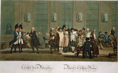 Ein Patriotisches Kaffeehaus (Erstausgabe) (19. Jahrhundert) von Jean Baptiste Morret