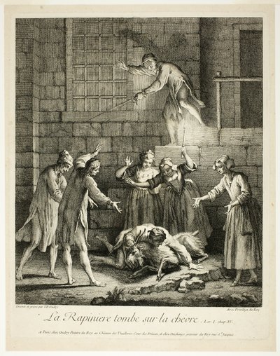 Comic-Geschichten: Der Plünderer fällt auf die Ziege von Jean Baptiste Oudry