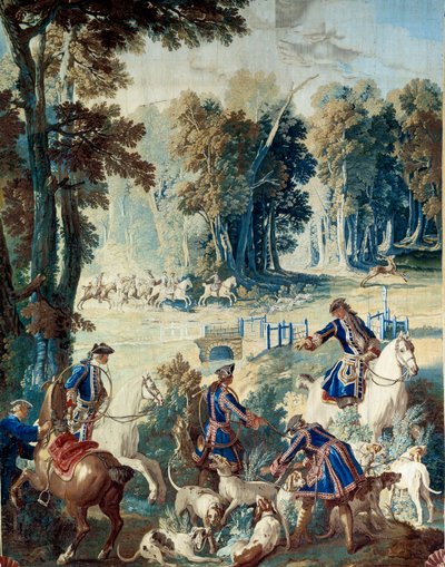 Jagd von Ludwig XV. Wandteppich von Jean Baptiste Oudry (1686-1755) von Jean Baptiste Oudry