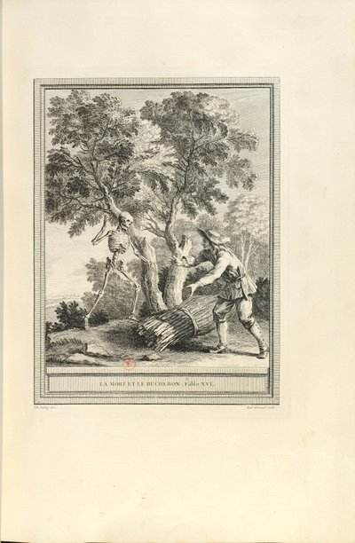 Der Tod und der Holzfäller, 1755 von Jean Baptiste Oudry