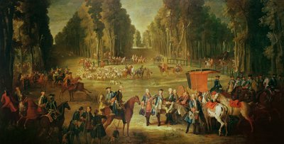 Treffen zur Puits-du-Roi-Jagd in Compiègne von Jean Baptiste Oudry