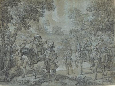Ragotin deklamiert Verse; Bauern glauben, dass er predigt von Jean Baptiste Oudry