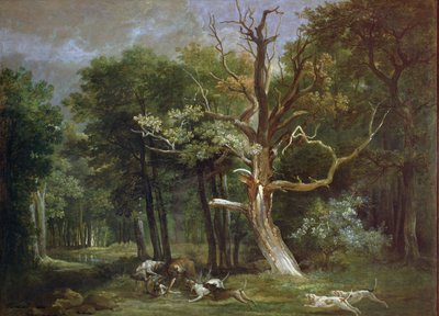 Wolfsjagd im Wald von Saint-Germain, 1748 von Jean Baptiste Oudry