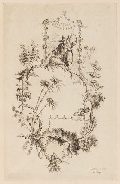 Tafel 3, aus "Ein neues Buch chinesischer Ornamente" von Jean Baptiste Pillement