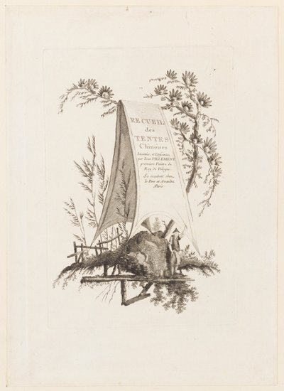 Titelseite, aus "Recueil des Tentes Chinoises" von Jean Baptiste Pillement