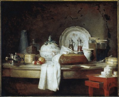 Das Offiziersmess oder die Überreste eines Mittagessens. Dessertparty (Öl auf Leinwand, ca. 1763) von Jean Baptiste Simeon Chardin