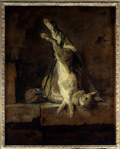 Der tote Hase und Jagdausrüstung von Jean Baptiste Simeon Chardin