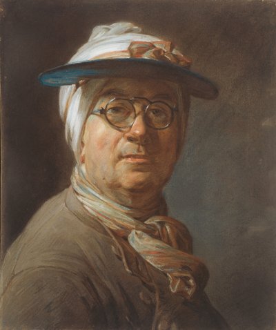 Selbstporträt mit Visier von Jean-Baptiste Simeon Chardin