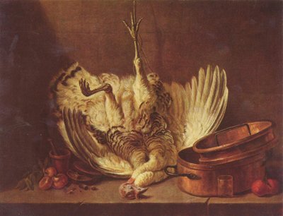 Stillleben mit aufgehängtem Truthahn von Jean-Baptiste Simeon Chardin