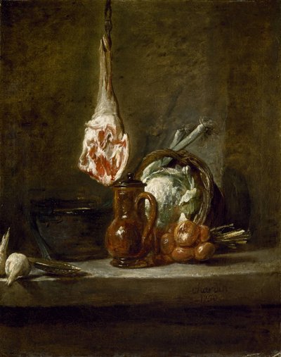 Stillleben mit Lammkeule von Jean-Baptiste Simeon Chardin