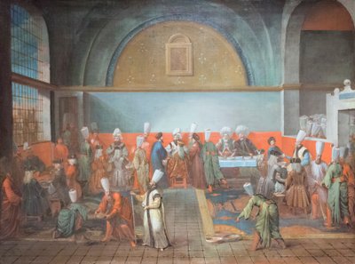 Dinner im Palast zu Ehren eines Botschafters von Jean Baptiste Vanmour