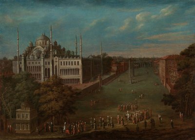 Der Großwesir überquert den Atmeydan (Pferdeplatz), 1720-37 von Jean Baptiste Vanmour