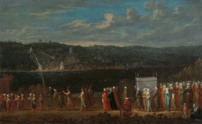 Hochzeitsprozession am Bosporus, ca. 1720-37 von Jean Baptiste Vanmour