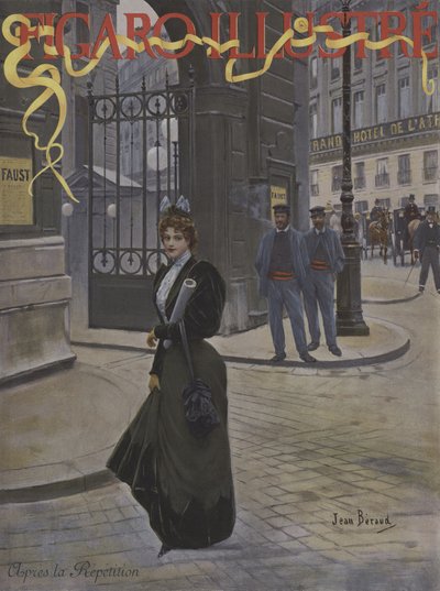 Nach der Probe. Titelbild von Le Figaro Illustre, April 1896 von Jean Beraud