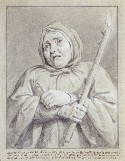 Die Marquise de Brinvilliers auf dem Weg zu ihrem Tod von Jean Bernard Restout