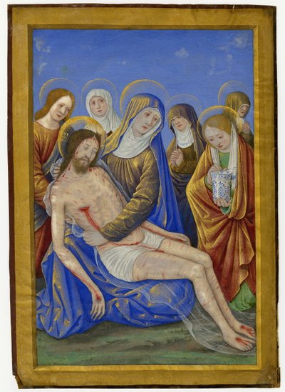 Die Klage um den toten Christus von Jean Bourdichon