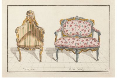 Encoignure, Demi Canapé. Nouvelle Iconologie Historique ou Attributs Hieroglyphiques, ca. 1768 von Jean Charles Delafosse