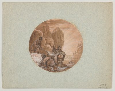 Entwurf für ein bemaltes Porzellan-Serviergefäß, Les Sorbets (Sorbets) aus dem Service des Objets de Dessert (Dessertservice) von Jean Charles Develly