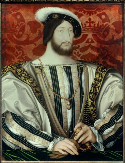Porträt von Franz I. (1494-1547), König von Frankreich (mit dem Orden des Heiligen Michael) von Jean Clouet