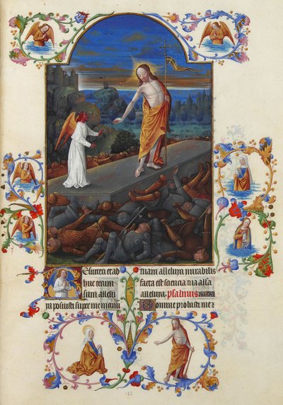 Très Riches Heures des Herzogs von Berry Folio 182, verso - Die Auferstehung Jesu Christi von Jean Colombe
