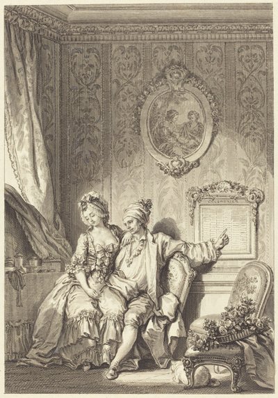 Der Kalender der Alten von Jean Dambrun after Jean Honoré Fragonard