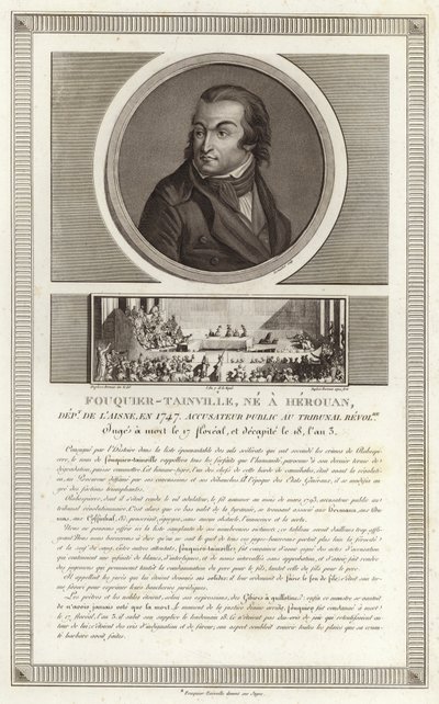 Porträt von Antoine Quentin Fouquier de Tinville von Jean Duplessi Bertaux