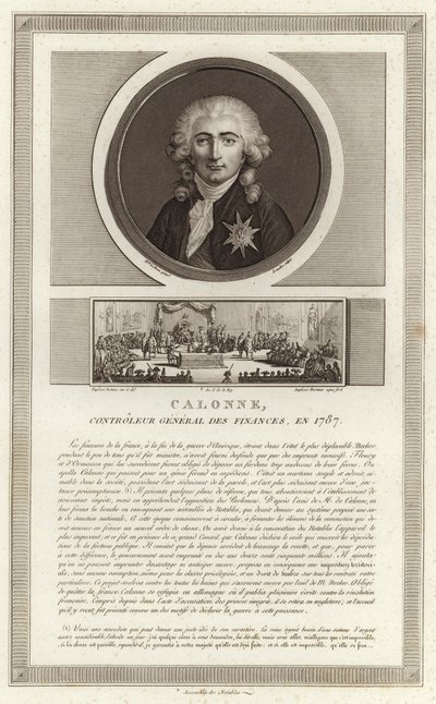 Porträt von Charles Alexandre, vicomte de Calonne von Jean Duplessi Bertaux