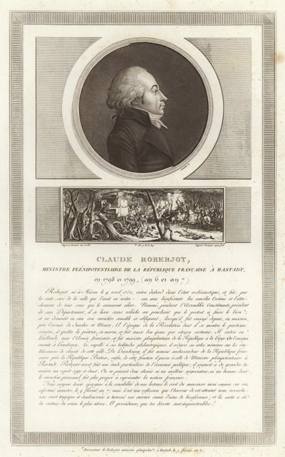 Porträt von Claude Roberjot von Jean Duplessi Bertaux