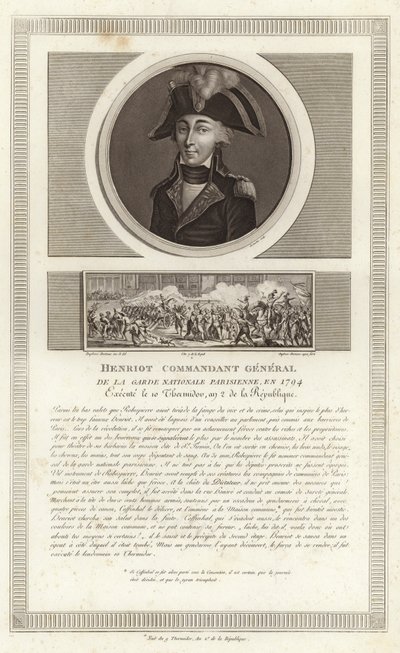 Porträt von Francois Hanriot von Jean Duplessi Bertaux