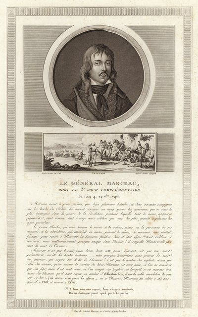 Porträt von Francois Severin Marceau-Desgraviers von Jean Duplessi Bertaux