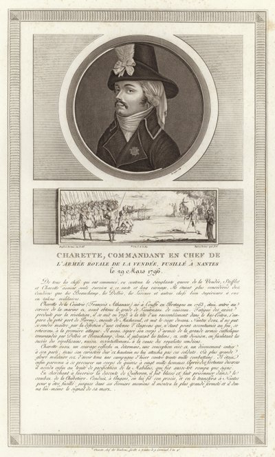 Porträt von Francois de Charette von Jean Duplessi Bertaux