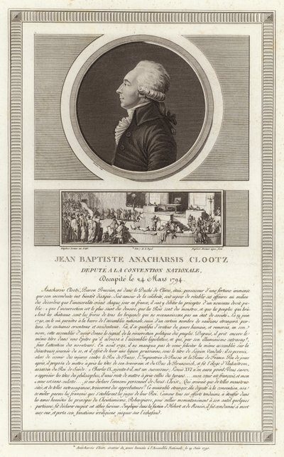 Porträt von Jean-Baptiste du Val-de-Grace, Baron de Cloots von Jean Duplessi Bertaux