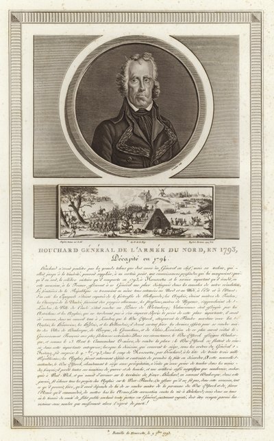 Porträt von Jean Nicolas Houchard von Jean Duplessi Bertaux