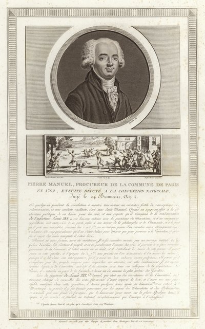 Porträt von Louis Pierre Manuel von Jean Duplessi Bertaux