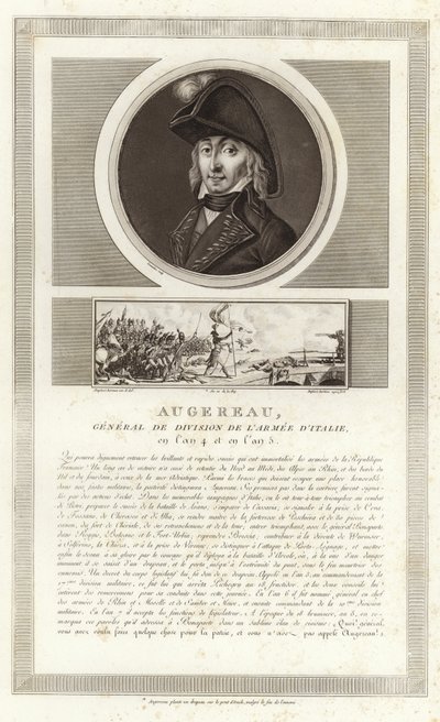 Porträt von Pierre Augereau, Herzog von Castiglione von Jean Duplessi Bertaux
