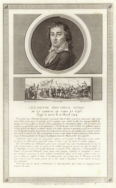 Porträt von Pierre Gaspard Chaumette von Jean Duplessi Bertaux