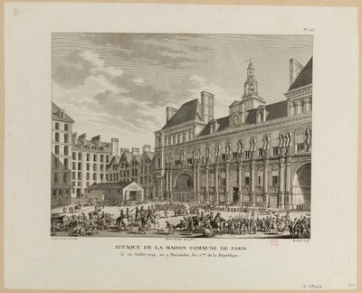 Angriff auf das Pariser Rathaus von Jean Duplessis-Bertaux