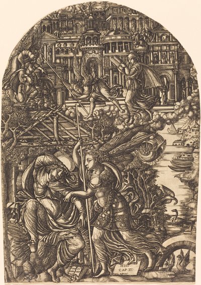 Der Engel zeigt dem Heiligen Johannes das neue Jerusalem von Jean Duvet