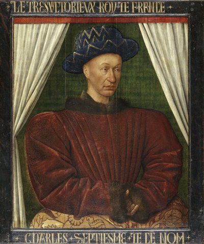 Porträt von König Karl VII. von Frankreich von Jean Fouquet