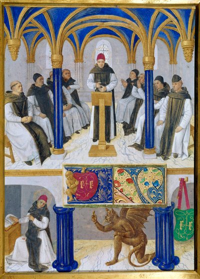 Darstellung des Heiligen Bernhard von Clairvaux (1090-1153) von Jean Fouquet