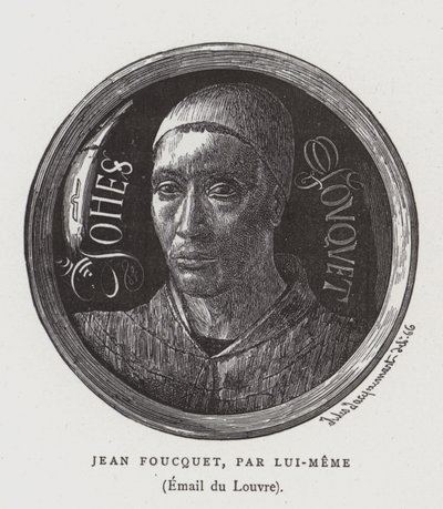 Selbstporträt des französischen Malers Jean Foucquet aus dem 15. Jahrhundert von Jean Fouquet