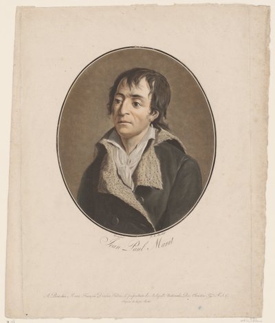 Porträt von Jean Paul Marat von Jean Francois (after) Garnerey
