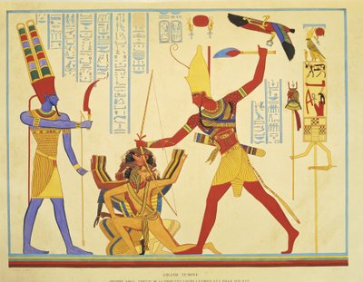 Reproduktion von Fresken im Tempel von Abu Simbel von J. F. Champollion von Jean Francois Champollion