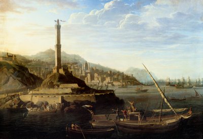 Napoleonische Kriege: Einzug der französischen Armee unter dem Kommando von General Miollis in Genua am 24. Juni 1800. Gemälde von Jean François Hue (1751-1823) von Jean Francois Hue
